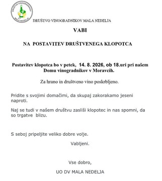 Postavljanje klopotca_Moravci_vabilo2026